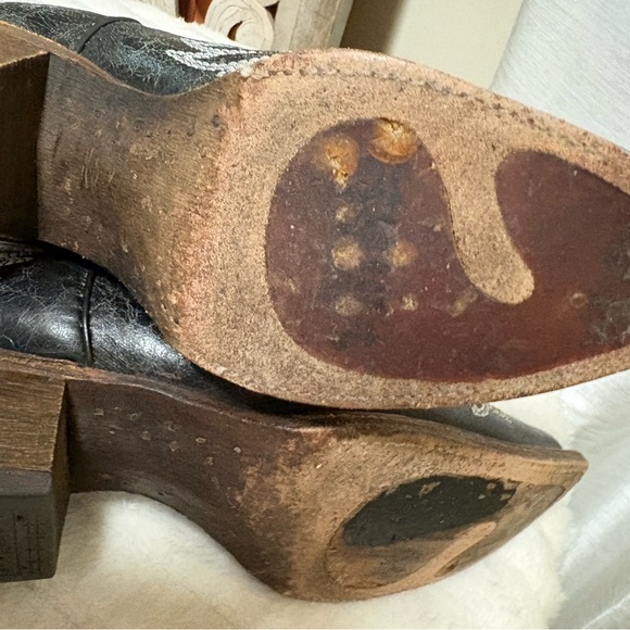 Corral A1048 Black Turquoise Wing Cross Studded Snip Toe Cowgirl Boots 9.5M - Picture 13 of 14